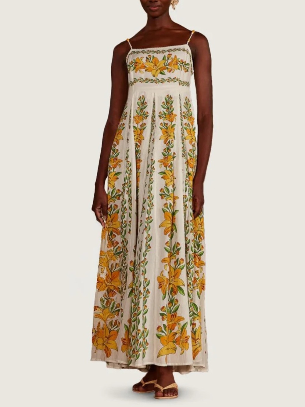 FARM Rio Off White Tropical Maxi Dress NWT
